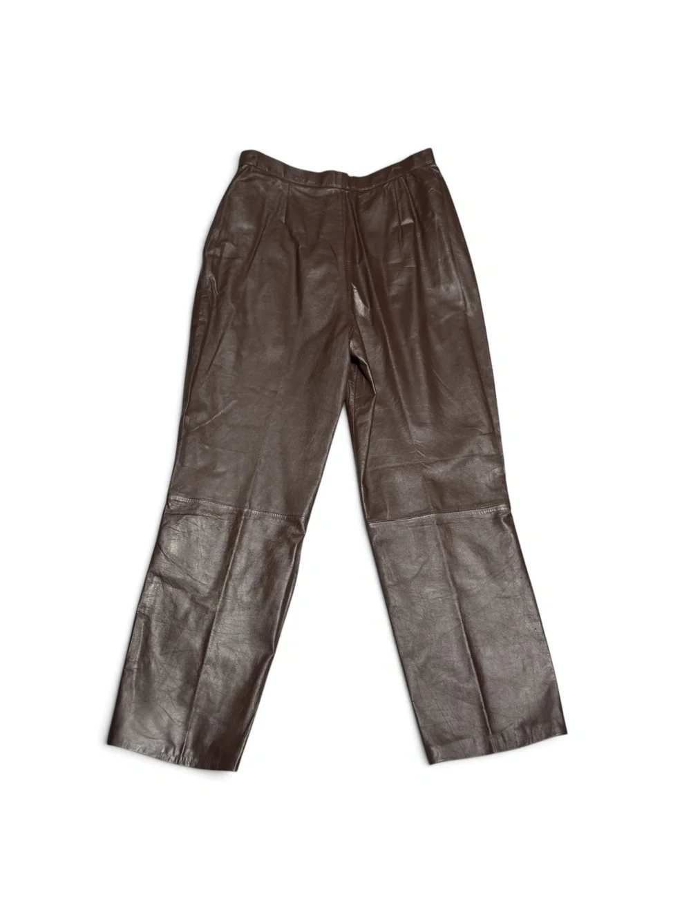 Vintage Porena Brown Leather Pants Made in Korea